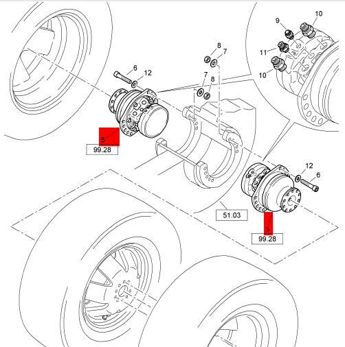 BOMAG walking motor part number 0581883