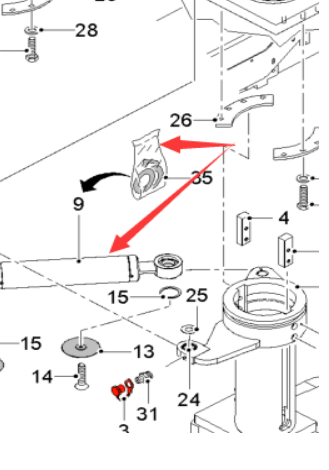 WIRTGEN steering cylinder part number 2472473