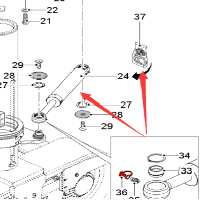 WIRTGEN Steering Cylinder Repair Kit Part Number 2619203