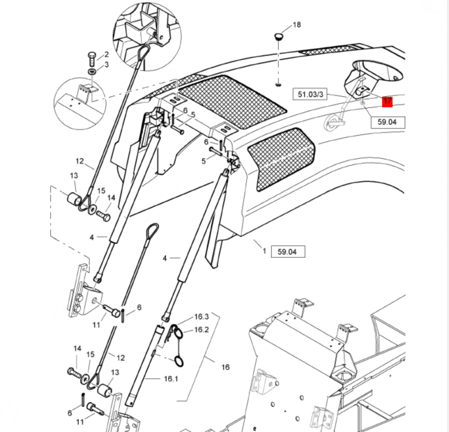 BOMAG fastening clip part number 05552323