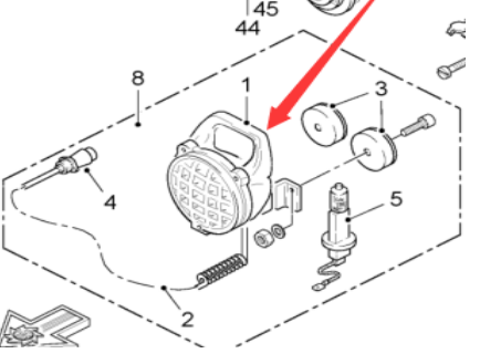 WIRTGEN work light (headlight assembly) part number 10906