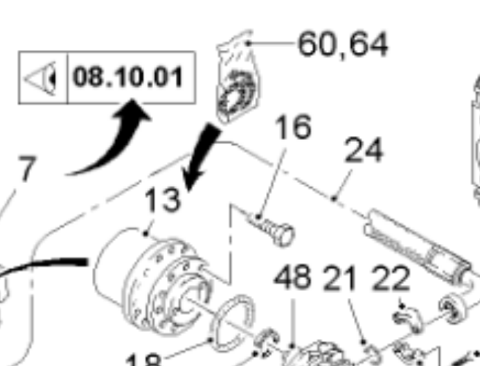 WIRTGEN walking reducer part number 109915