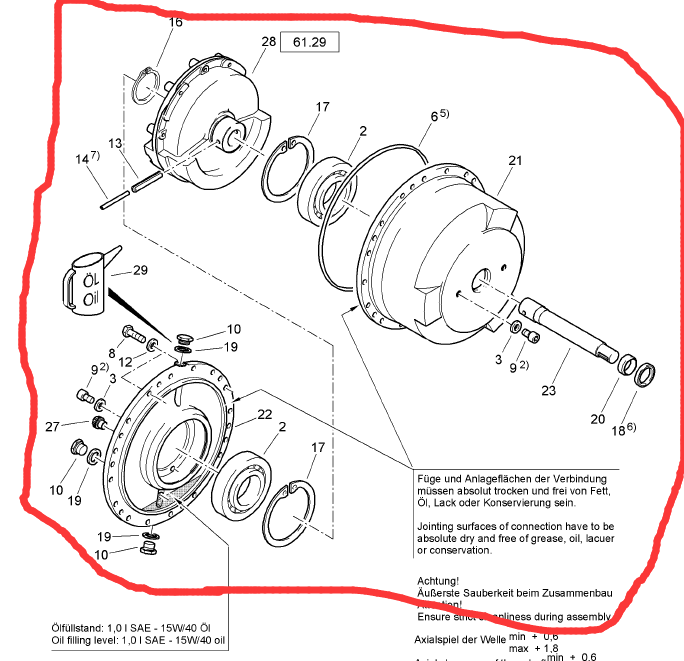 BOMAG steel wheel swing block assembly part number 58002272