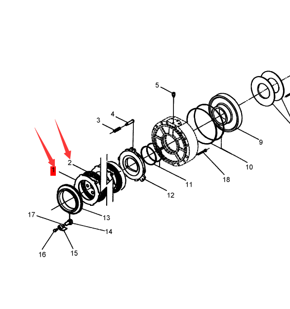 BOMAG rear axle friction plate part number 05585757