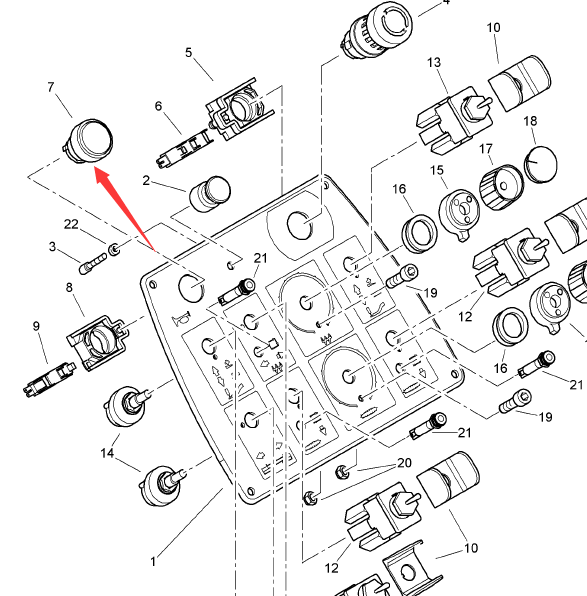 BOMAG horn button part number 05762352