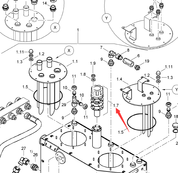 BOMAG hydraulic oil tank ventilation filter part number 05748655