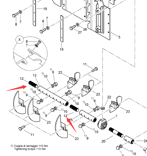 BOMAG Dragon Connection Shaft Part Number 83720326
