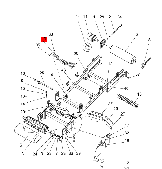 BOMAG Three Section Roller Part Number 335080511