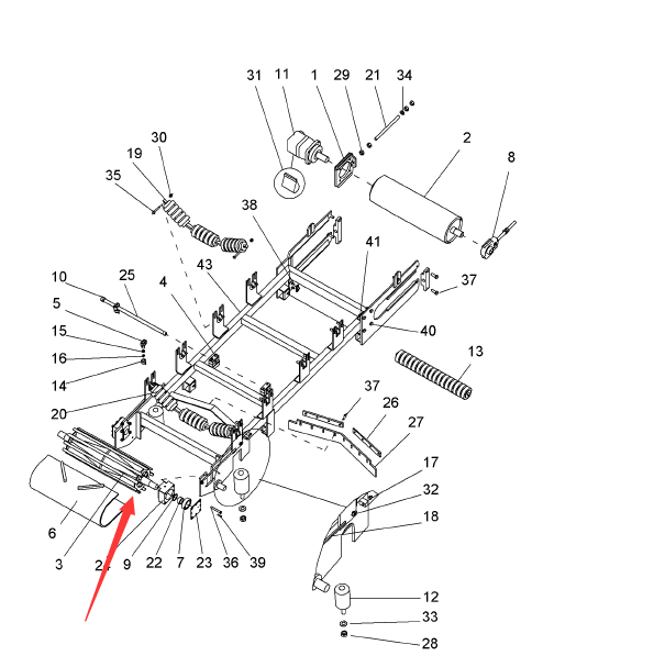 BOMAG reversing roller part number D2321011