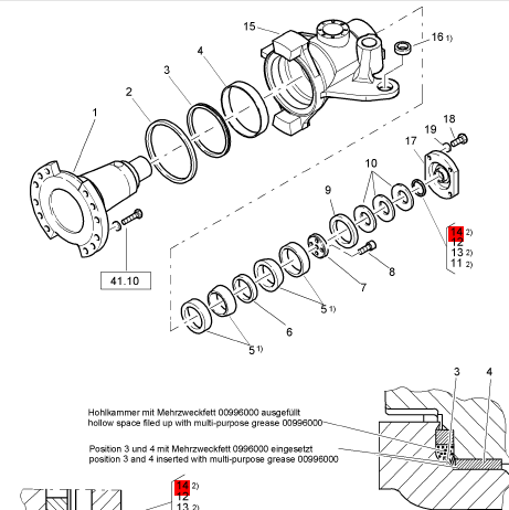 BOMAG middle hinge adjustment gasket part number 05521805