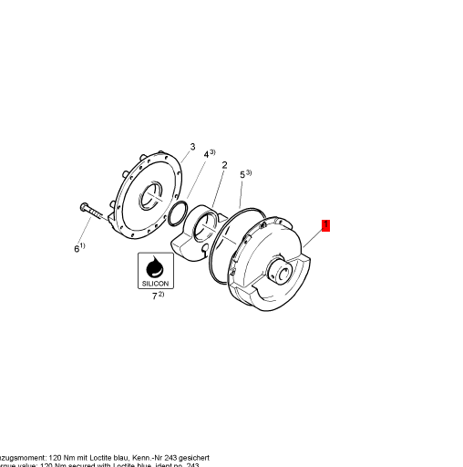 BOMAG block housing part number 08821136