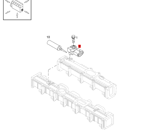 BOMAG intake pressure sensor part number 05729831