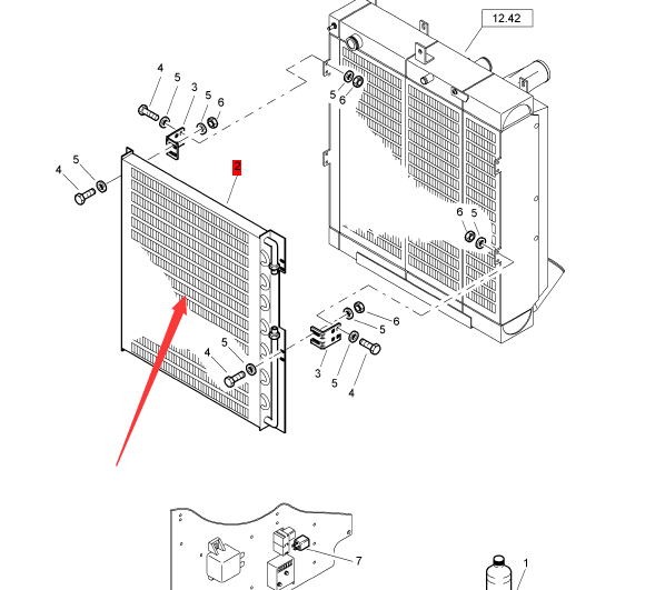 BOMAG air conditioner condenser part number 05579238
