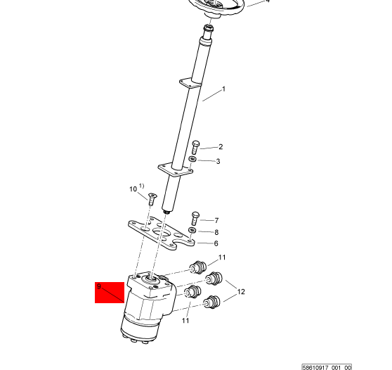 BOMAG steering gear part number 05905004