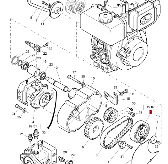 BOMAG timing belt clutch part number 05650103