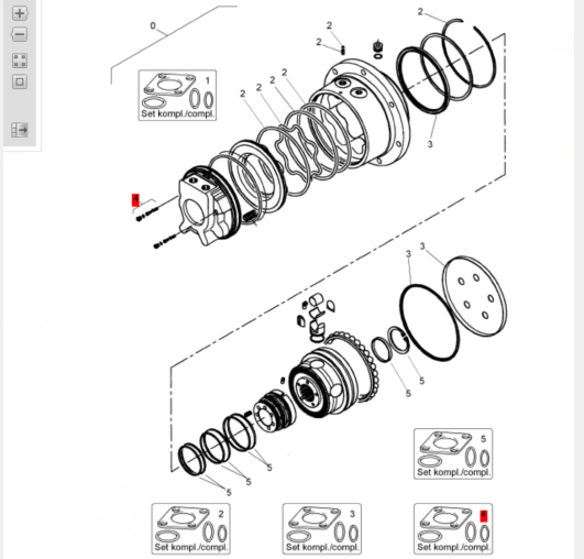 BOMAG walking motor repair kit part number 05818401