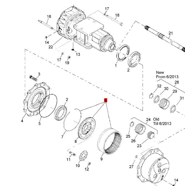 BOMAG Rear Axle Ring Gear Kit Part Number 32010119