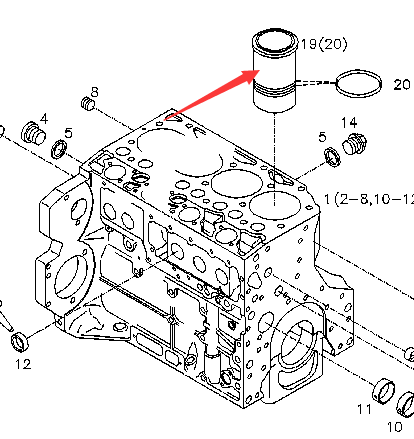 BOMAG cylinder liner part number 05716744