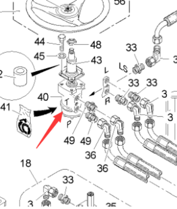 WIRTGEN steering gear part number 68500