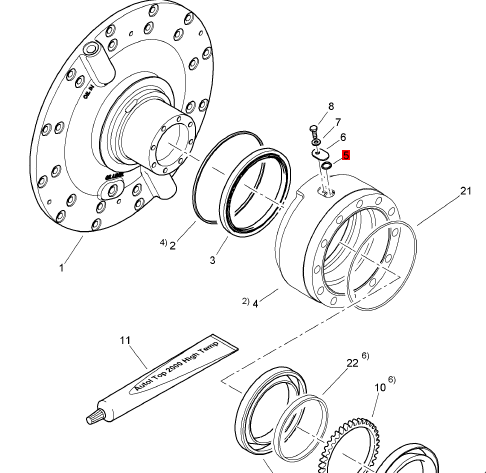 BOMAG sealing ring part number 062202162
