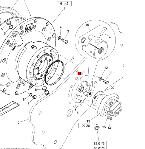 BOMAG vibration coupling plum petal part number 05615205