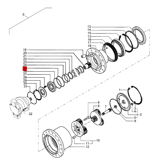 BOMAG walking reducer sealing ring part number 05902334