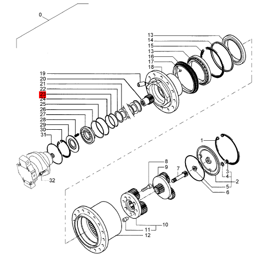 BOMAG walking reducer sealing ring part number 05902332