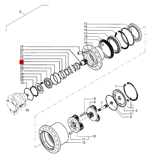 BOMAG walking motor sealing ring part number 05902372