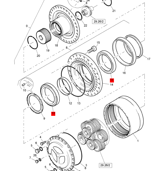 BOMAG reducer bearing part number 05901464