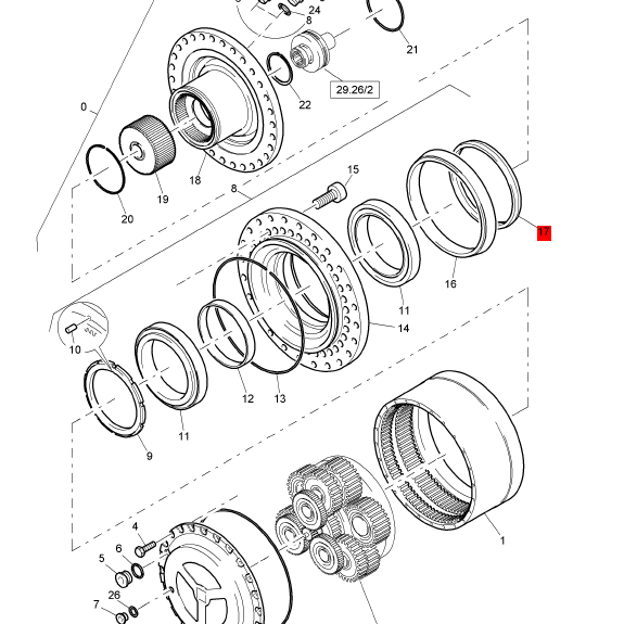 BOMAG sealing ring part number 05901474