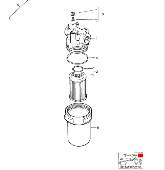 BOMAG Fluid Filter Repair Kit Part Number 07993023