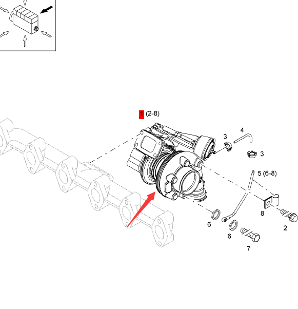 BOMAG turbocharger part number 05729351