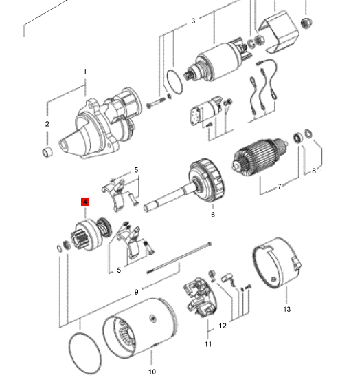 BOMAG starter gear part number 05729796