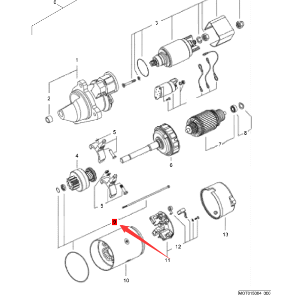 BOMAG starter repair kit part number 05729843