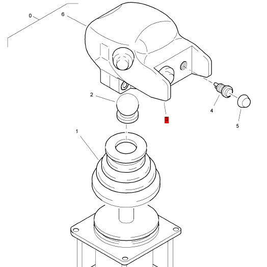 BOMAG gear lever housing part number 05754878