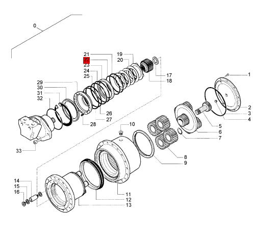 BOMAG reducer sealing O-ring part number 05902294