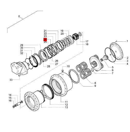 BOMAG reducer sealing ring part number 05902296