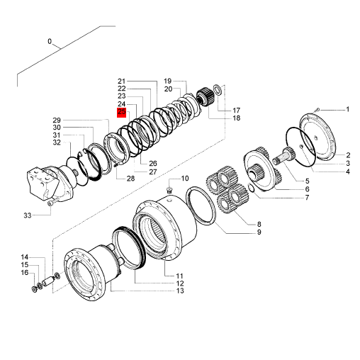 BOMAG reducer sealing O-ring part number 05902297