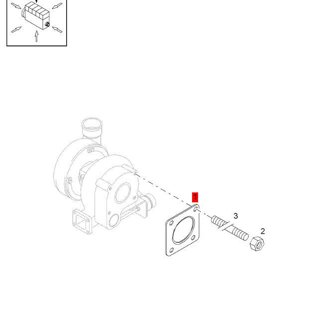 BOMAG turbocharger pad part number 05716230