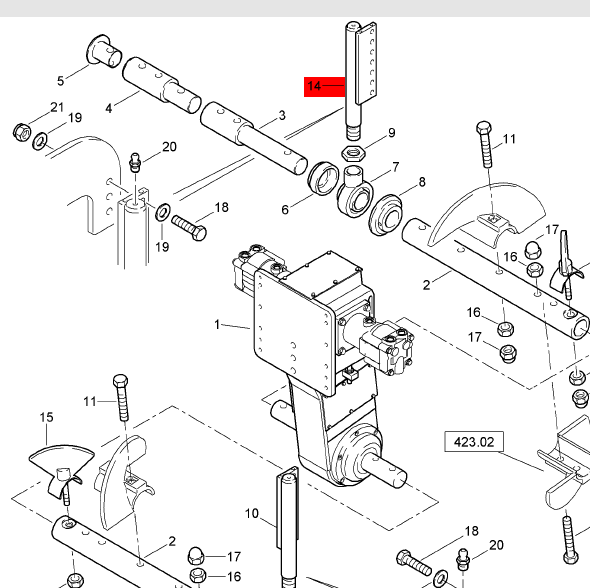 BOMAG hanger arm part number 83720540