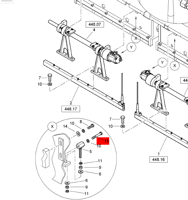 BOMAG fastening bolt part number 07131648