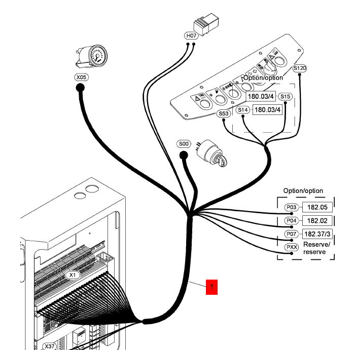 BOMAG control harness part number: 58260454