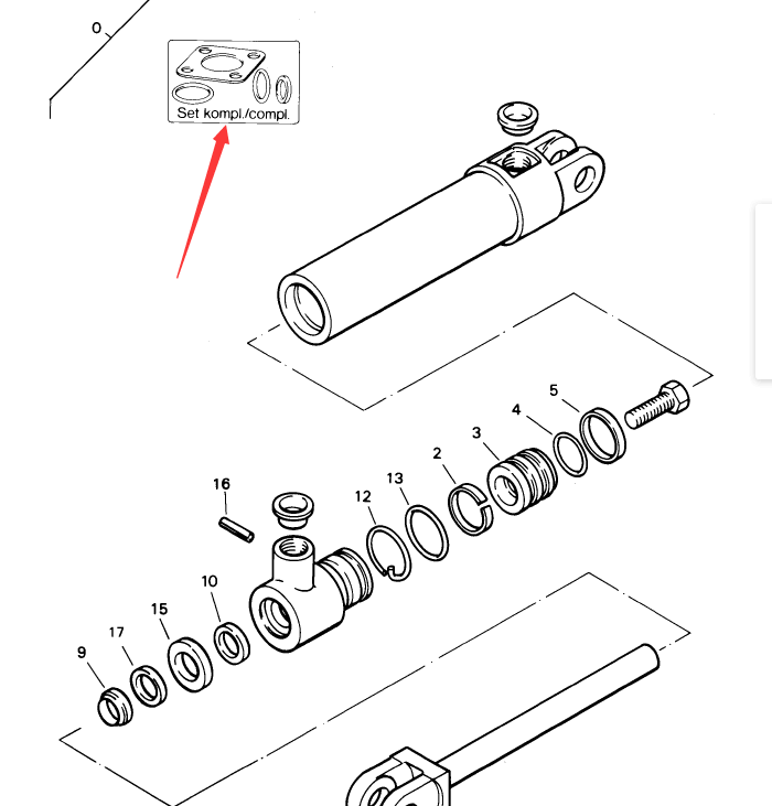 BOMAG Steering Cylinder Repair Kit Part Number 05851039