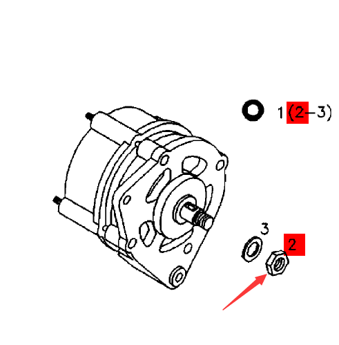 BOMAG fastening nut part number 08141615
