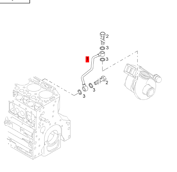 BOMAG turbocharger oil pipe part number 05716132
