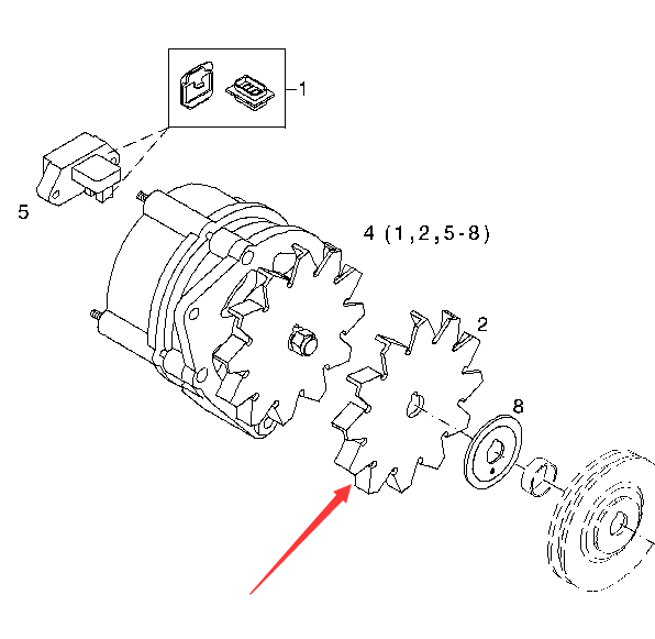 BOMAG generator fan part number 05717200