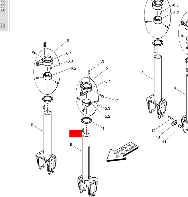 BOMAG countersunk screw part number 07321012