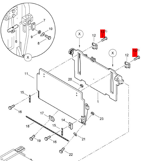 BOMAG connection plate part number 83640502