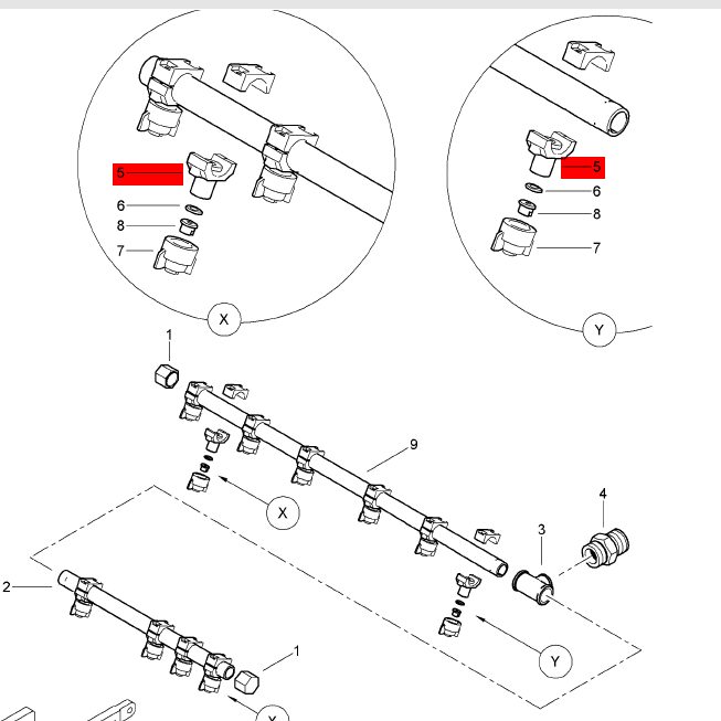 BOMAG spray nozzle seat part number 348020064