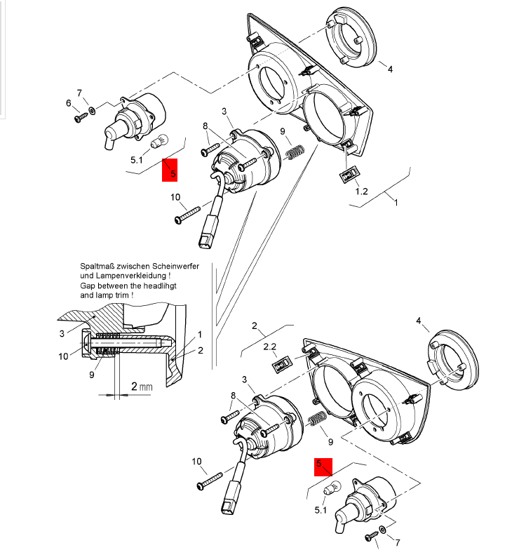 BOMAG turn signal part number: 05751197